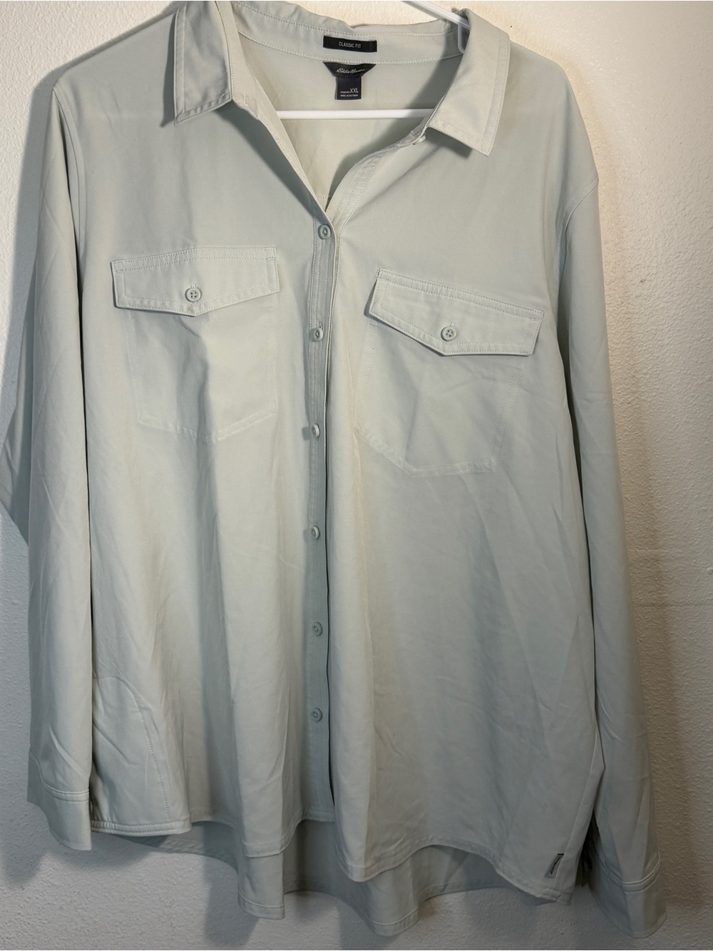 Eddie Bauer Women's Departure 3.0 Long Sleeve Shirt Pale Sage Green, XXL